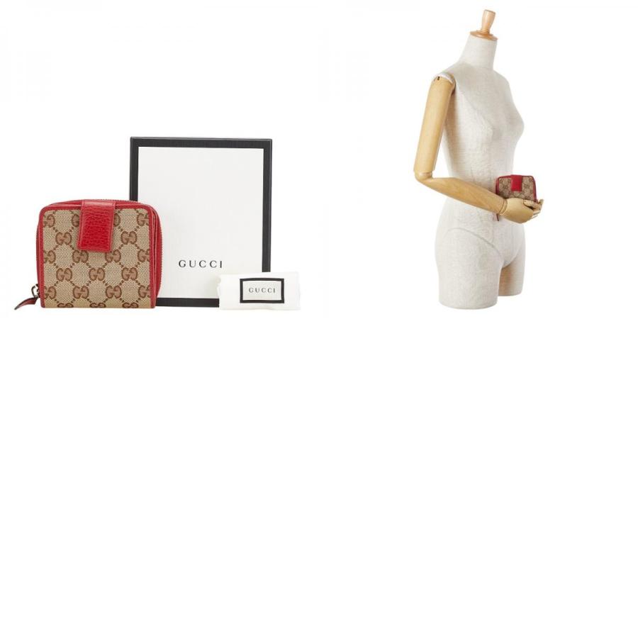 GUCCI（グッチ） GGキャンバス 長財布 346056 ベージュ レッド