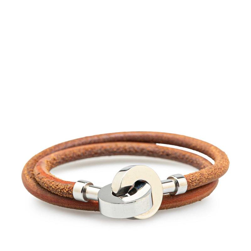 エルメス ランスロット レザー チョーカー ブレスレット HERMES（エルメス） ランスロット ブレスレット チョーカー ブラウン
