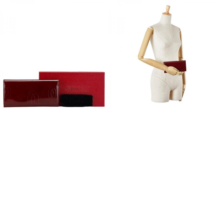 Cartier（カルティエ） ハッピーバースデー 長財布 ワインレッド