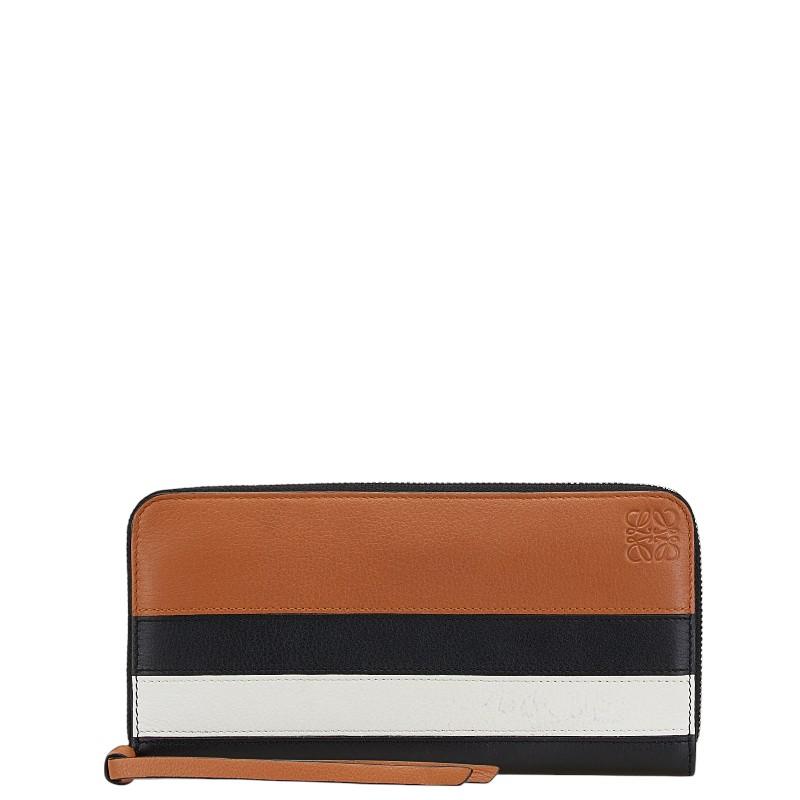 LOEWE（ロエベ） アナグラムロゴ 長財布 ラウンドファスナー ブラウン