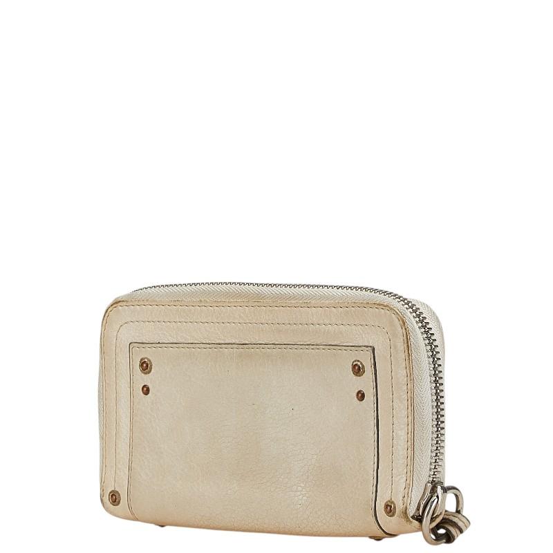 Chloe（クロエ） 長財布 ラウンドファスナー ベージュ レザー 