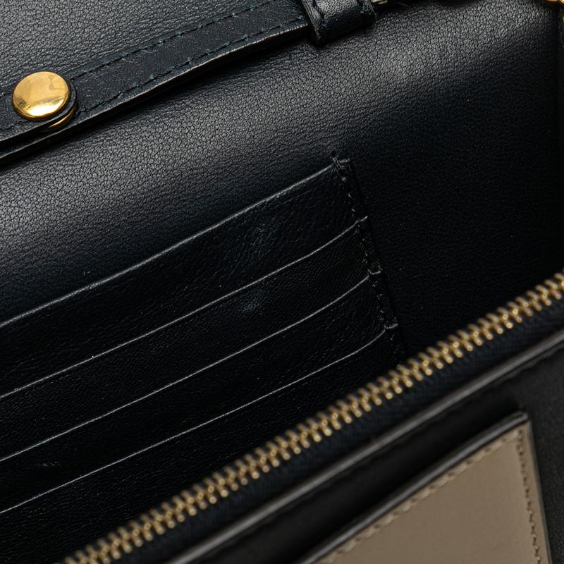 セリーヌ　ショルダーバッグ　レッド　ベージュ　ウォレット　バッグ CELINE（セリーヌ） チェーンウォレット ショルダーバッグ ブラック