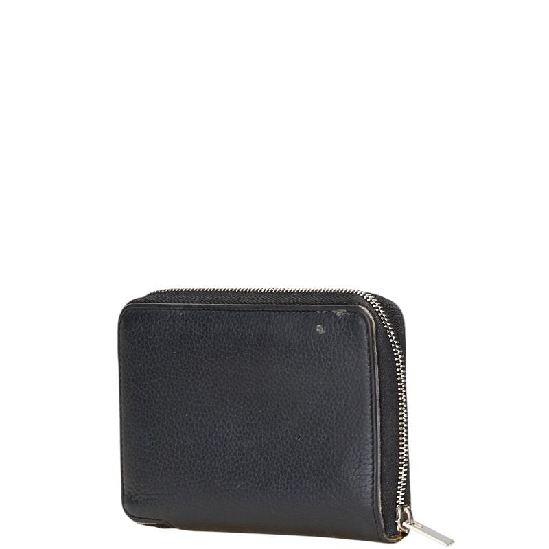 CELINE ブラックレザー 二つ折り財布 バイフォールドウォレット CELINE 