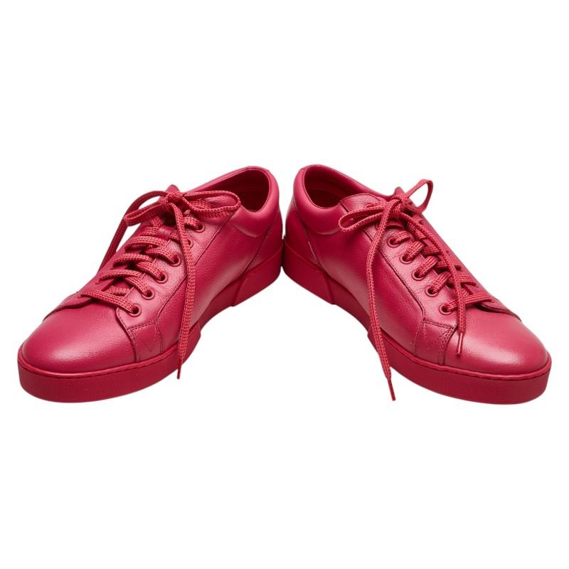 ルイ ヴィトン サークルロゴ スニーカー サイズ：6 1/2 ピンク レザー レディース LOUIS VUITTON 【中古】 LOUIS VUITTON（ルイ・ヴィトン） ルイ ヴィトン サークルロゴ