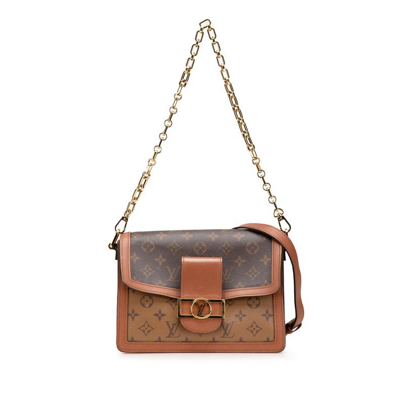 ルイ ヴィトン モノグラム リバース ドーフィーヌMM ショルダーバッグ ハンドバッグ 2WAY M45958 ブラウン PVC LOUIS VUITTON 【中古】 LOUIS VUITTON（ルイ・ヴィトン） ルイ ヴィトン モノグラムリバース