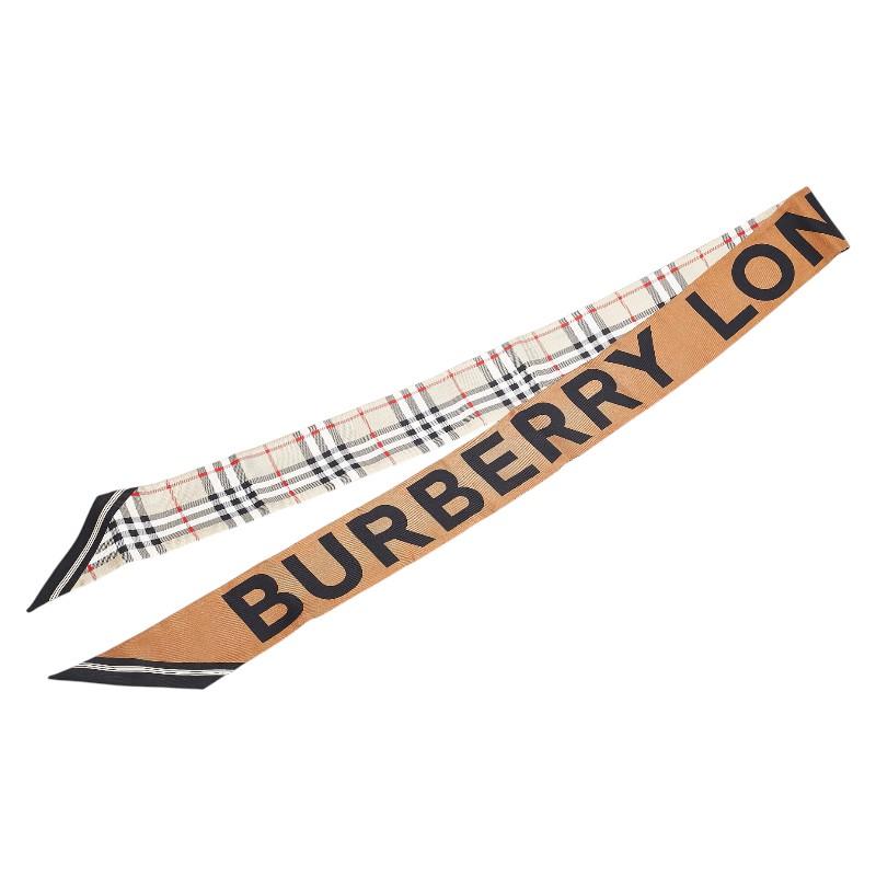 BURBERRY（バーバリー） ノバチェック ロゴ スカーフ ベージュ マルチ