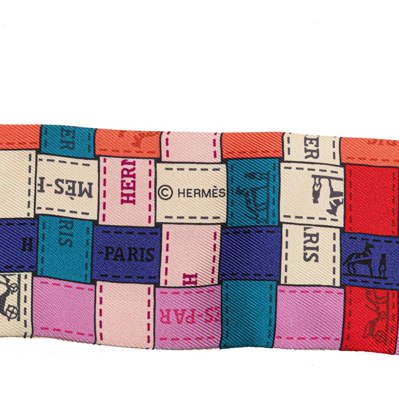 エルメス ツイリー Bolduc au Carre ボルデュック チェック スカーフ  