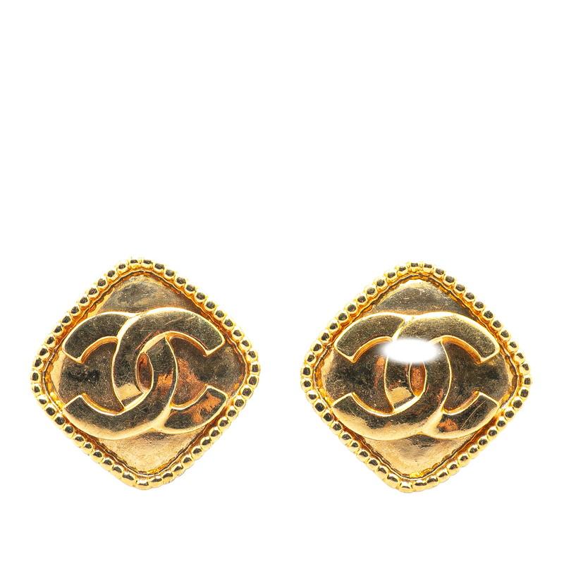 CHANEL（シャネル） ココマーク ひし形 イヤリング ゴールド メッキ 