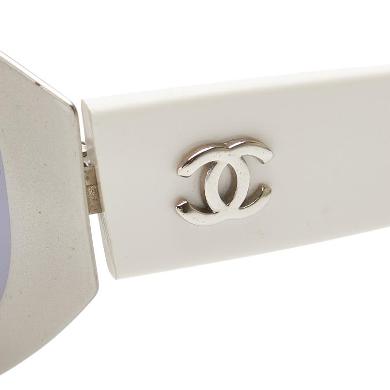極美品 CHANEL ホワイト スクエア サングラス 極美品 CHANEL シャネル サングラス 06933 45002 ボストン型