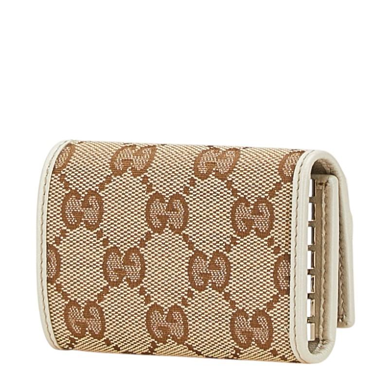 GUCCI（グッチ） GGキャンバス シェリーライン リボン キーケース 6連