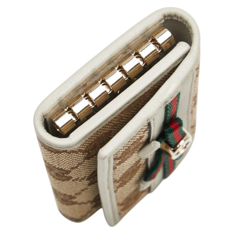 GUCCI（グッチ） GGキャンバス シェリーライン リボン キーケース 6連