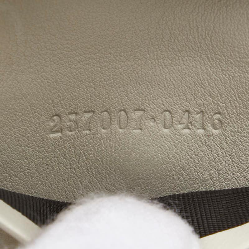 グッチ GGキャンバス シェリーライン リボン キーケース 6連 257007 ベージュ マルチカラー キャンバス レザー レディース GUCCI【中古】