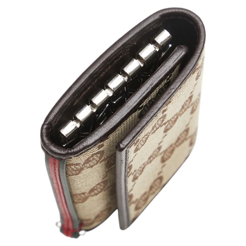 【極美品】GUCCI グッチ　キーケース　シェリーライン　GG総柄　ベージュ GUCCI（グッチ） GGキャンバス シェリーライン キーケース 6連 131928
