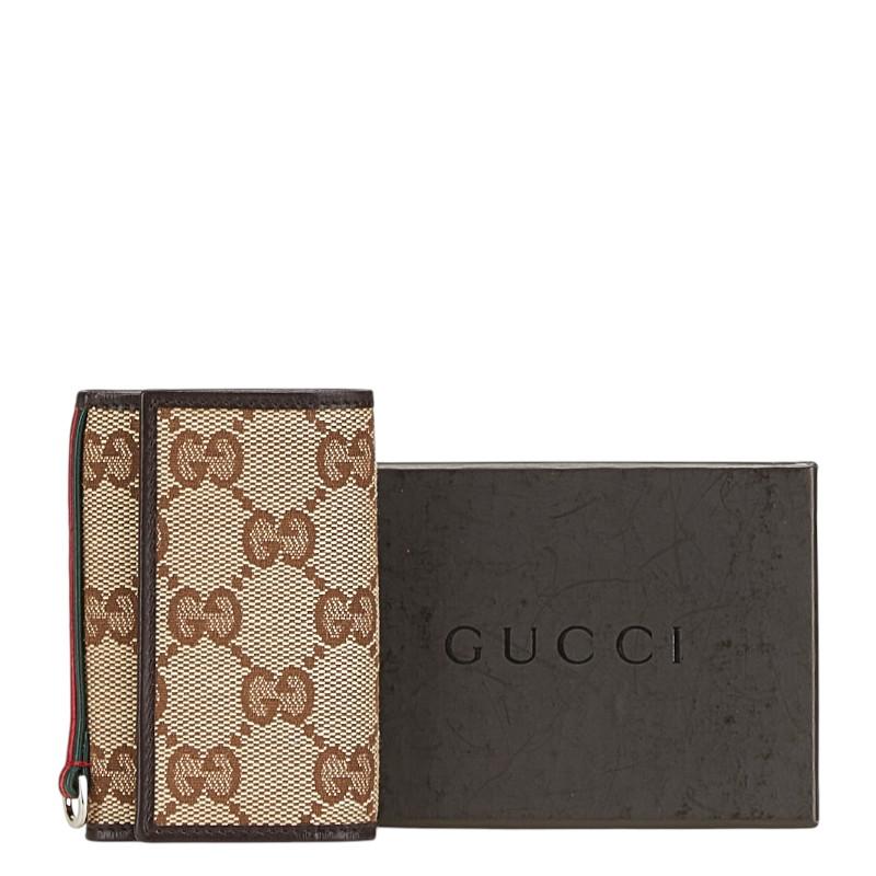 GUCCI（グッチ） GGキャンバス シェリーライン リボン キーケース 6連