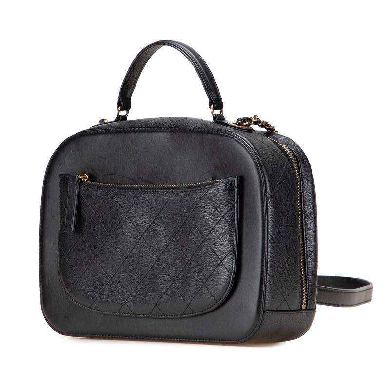 シャネル ココマーク ハンドバッグ ショルダーバッグ 2WAY ブラック カーフスキン レディース CHANEL 【中古】_1