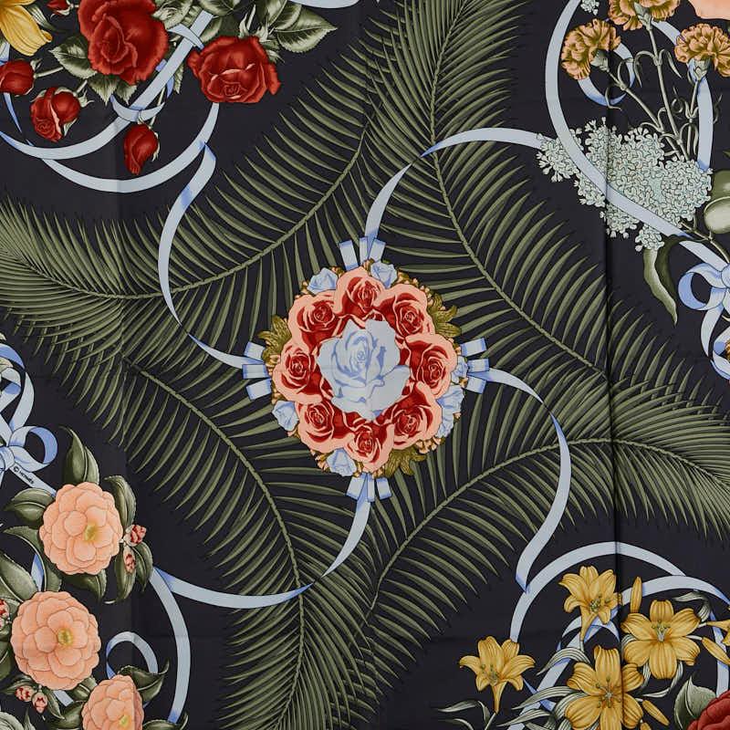 Hermes エルメス　カレ　オペラの花 エルメス カレ90 Fleurs de L'Opera オペラの花 スカーフ シルク
