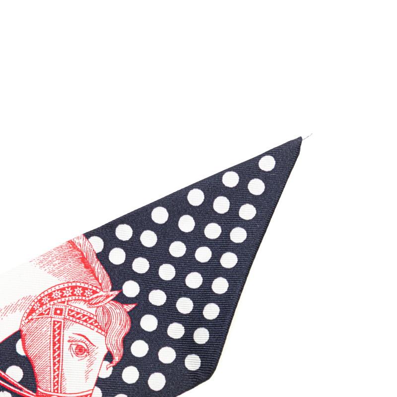 HERMES エルメス ツイリー Cavalier en Formes スカーフ ネイビー  