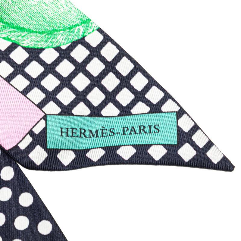 HERMES エルメス ツイリー Cavalier en Formes スカーフ ネイビー  