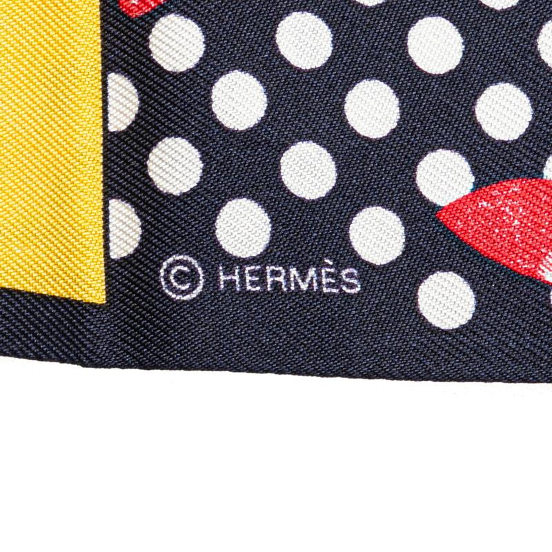 HERMES エルメス ツイリー Cavalier en Formes スカーフ ネイビー  