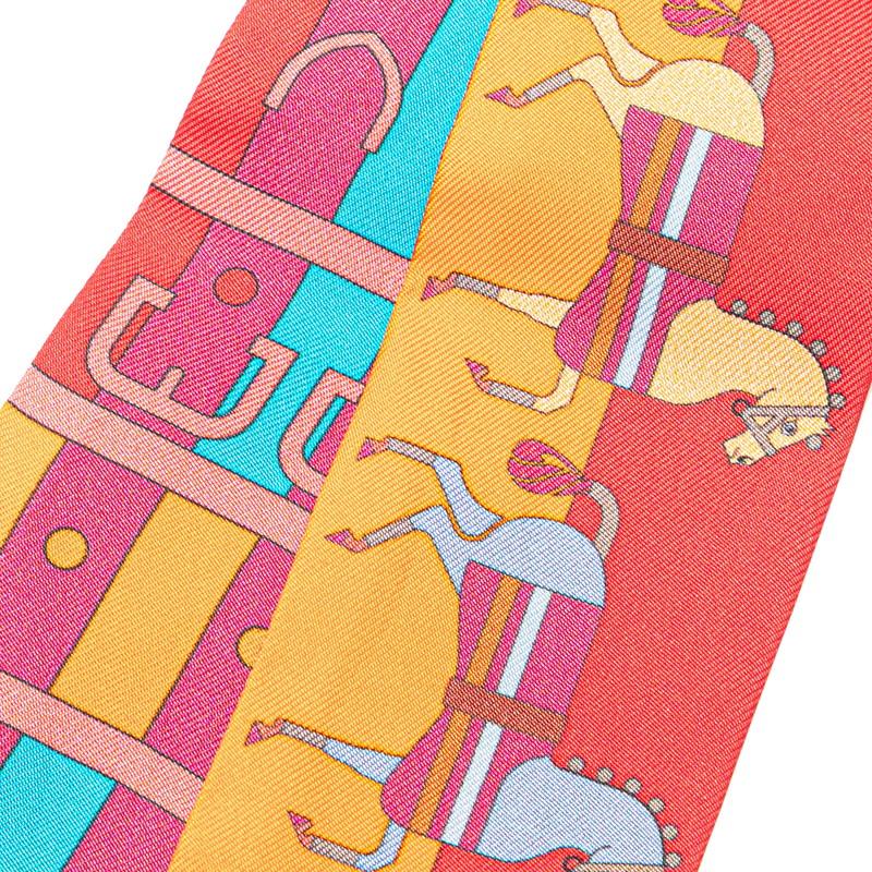 エルメス ツイリー ROCABAR ロカバール スカーフ レッド マルチカラー