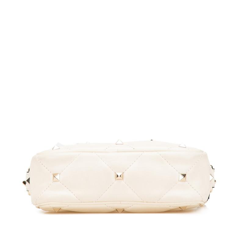 ヴァレンティノ ロックスタッズ ハンドバッグ ショルダーバッグ 2WAY ホワイト レザー レディース VALENTINO 【中古】 VALENTINO（ヴァレンティノ） ロックスタッズ ショルダーバッグ