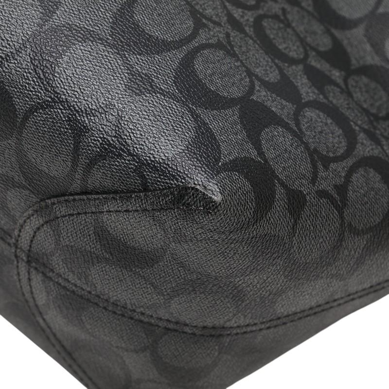 COACH（コーチ） シグネチャー トートバッグ 5696 グレー ブラック PVC