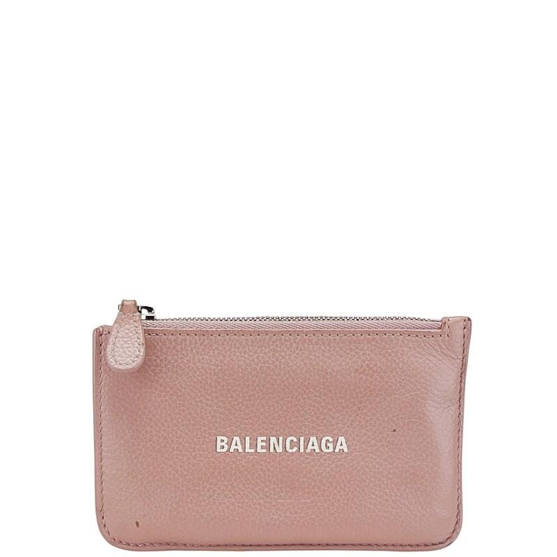 バレンシアガ ロゴ ケース 637130 ピンク レザー レディース BALENCIAGA 【中古】 BALENCIAGA（バレンシアガ） ロゴ コインケース 637130 ピンク レザー