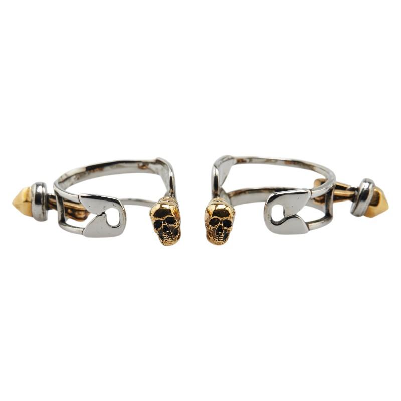 アレキサンダーマックイーン フープ スタッド ピアス シルバー