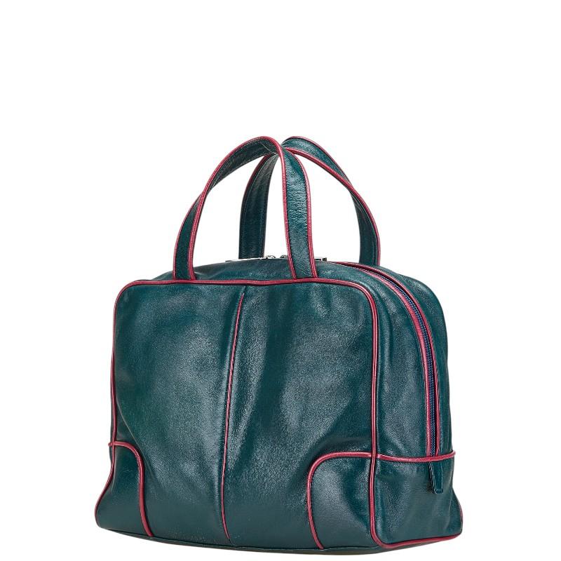 LOEWE ロエベ ハンドバッグ グリーン パープル レザー レディース 