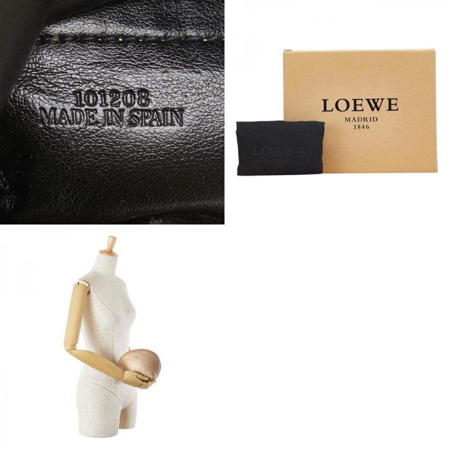 LOEWE（ロエベ） アナグラム ポーチ ゴールド レザー レディース