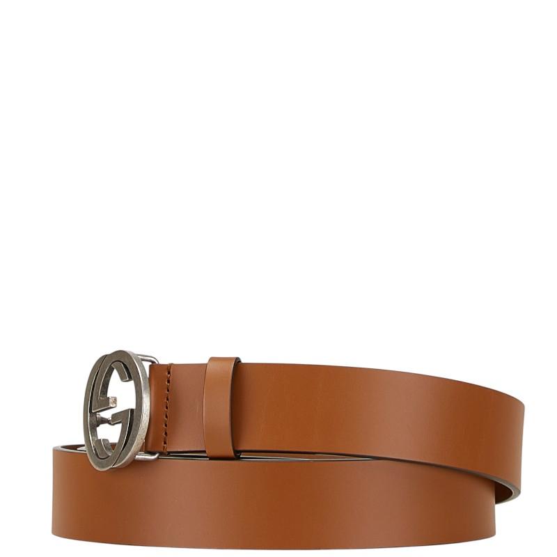 グッチ インターロッキングG ベルト 74cm±2.5 ブラウン レディース GUCCI（グッチ） インターロッキングG ベルト サイズ:105/42 546389