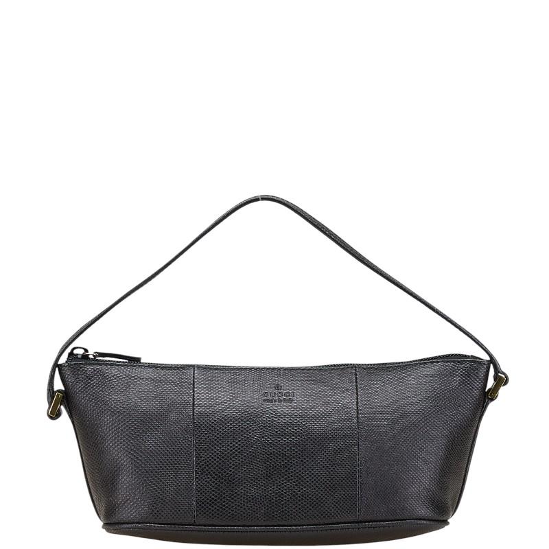 グッチ ポーチ アクセサリーポーチ 250001 ブラック リザード レディース GUCCI 【中古】 GUCCI（グッチ） ポーチ アクセサリーポーチ 250001 ブラック リザード