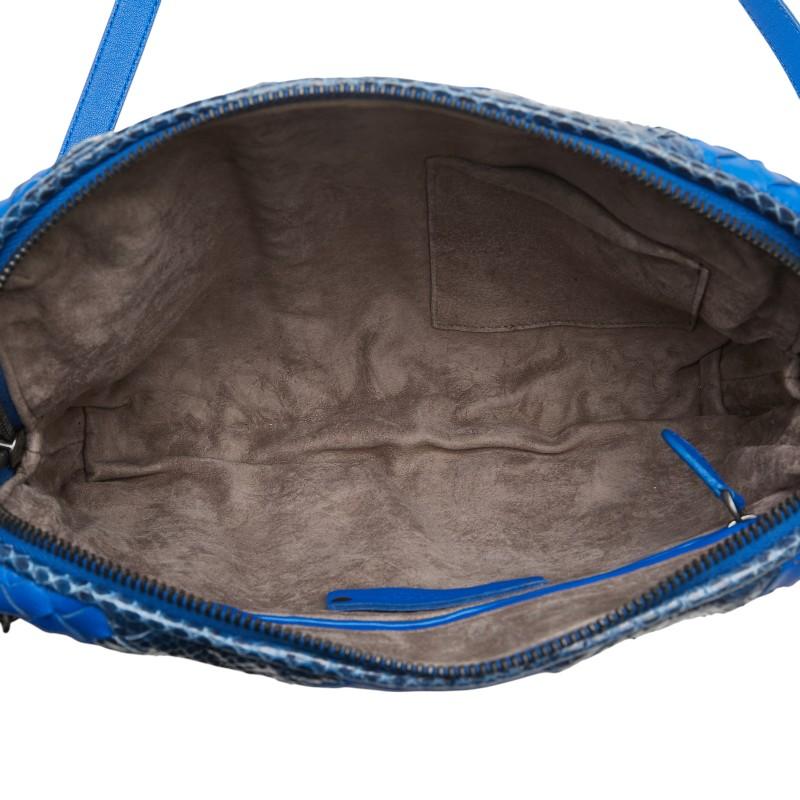 ボッテガヴェネタ イントレチャート 斜め掛け ショルダーバッグ ブルー