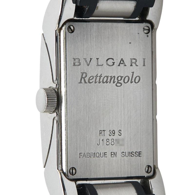 BVLGARI ブルガリ レッタンゴロ 腕時計 RT39S クオーツ ブラック