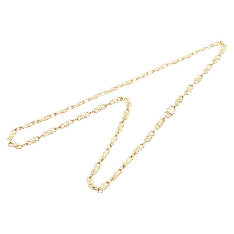 CELINE セリーヌ リボン モチーフ ツイスト ネックレス ゴールド