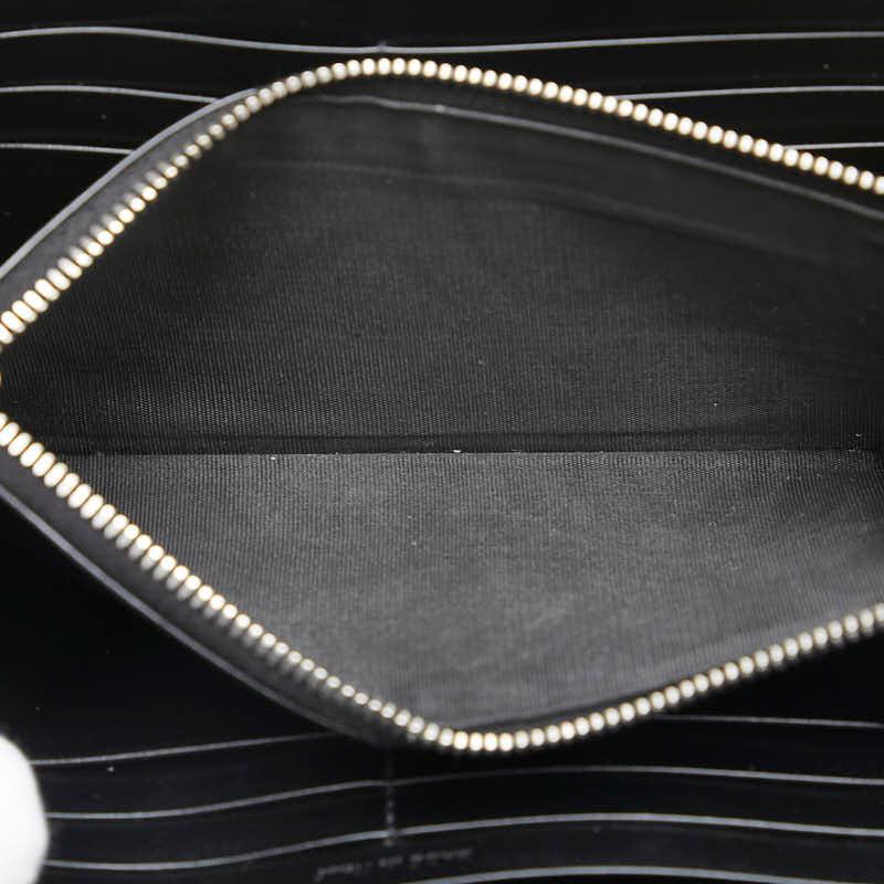 ASUS サンローラン YSLロゴ 長財布 ラウンドファスナー ブラック