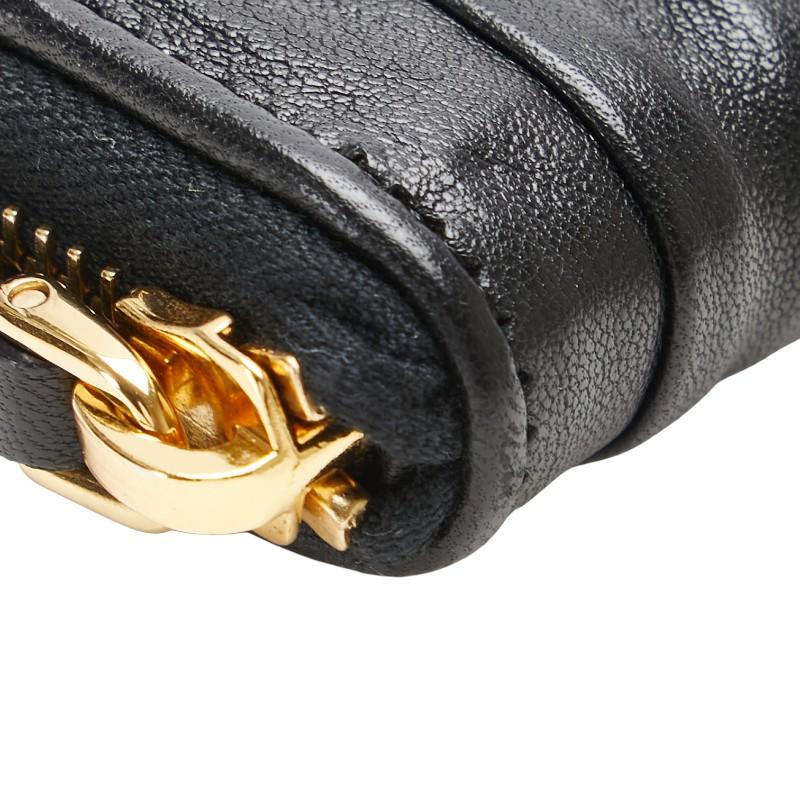 PRADA（プラダ） ナッパゴーフル 長財布 ブラック レザー レディース