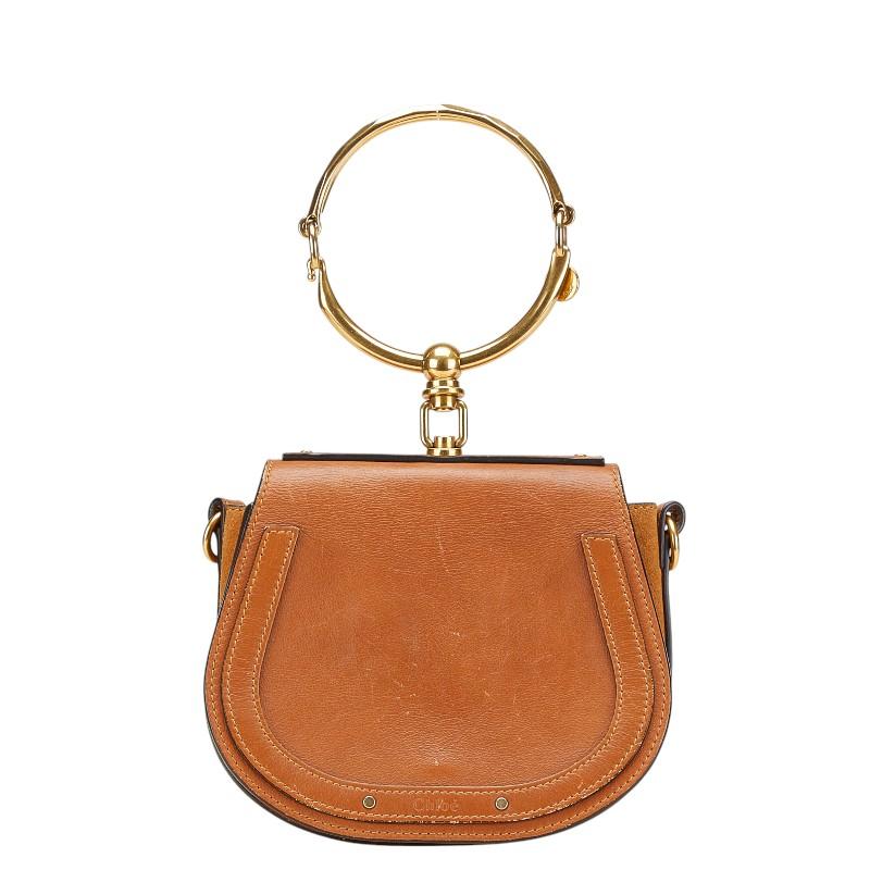 Chloe ブラウンレザー ハンドバッグ Chloe クロエ ナイル ハンドバッグ ブラウン レザー レディース