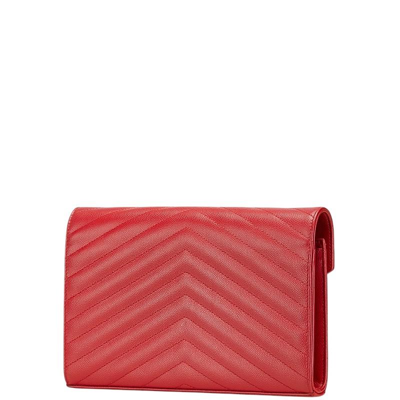 ASUS サンローラン YSL Vステッチ チェーンウォレット