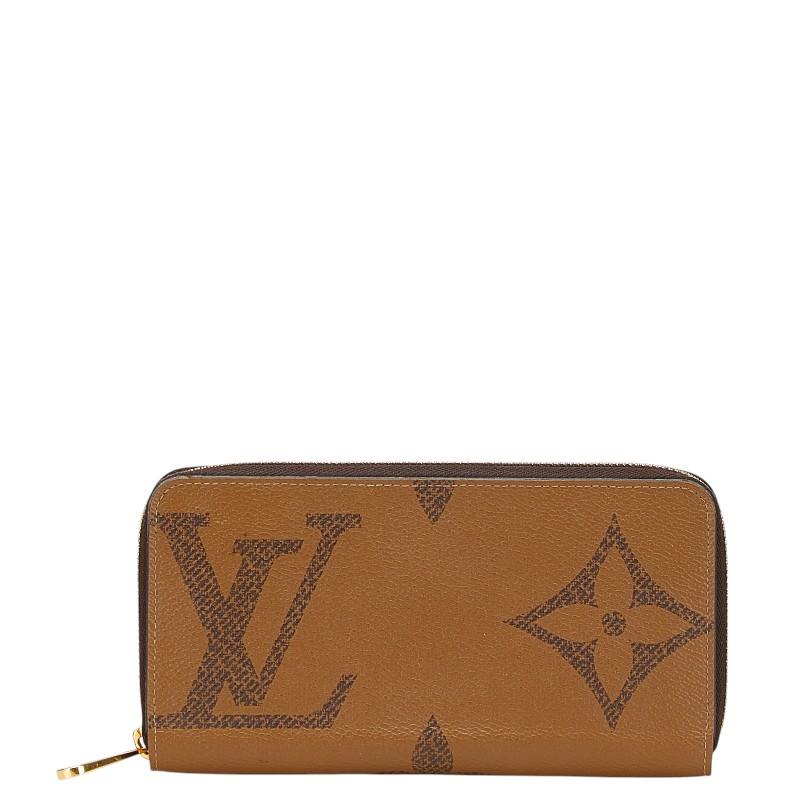 ルイ ヴィトン モノグラム ジャイアント リバース 長財布 ラウンドファスナー M69353 ブラウン PVC レザー LOUIS VUITTON 【中古】 LOUIS VUITTON（ルイ・ヴィトン） ルイ ヴィトン モノグラム