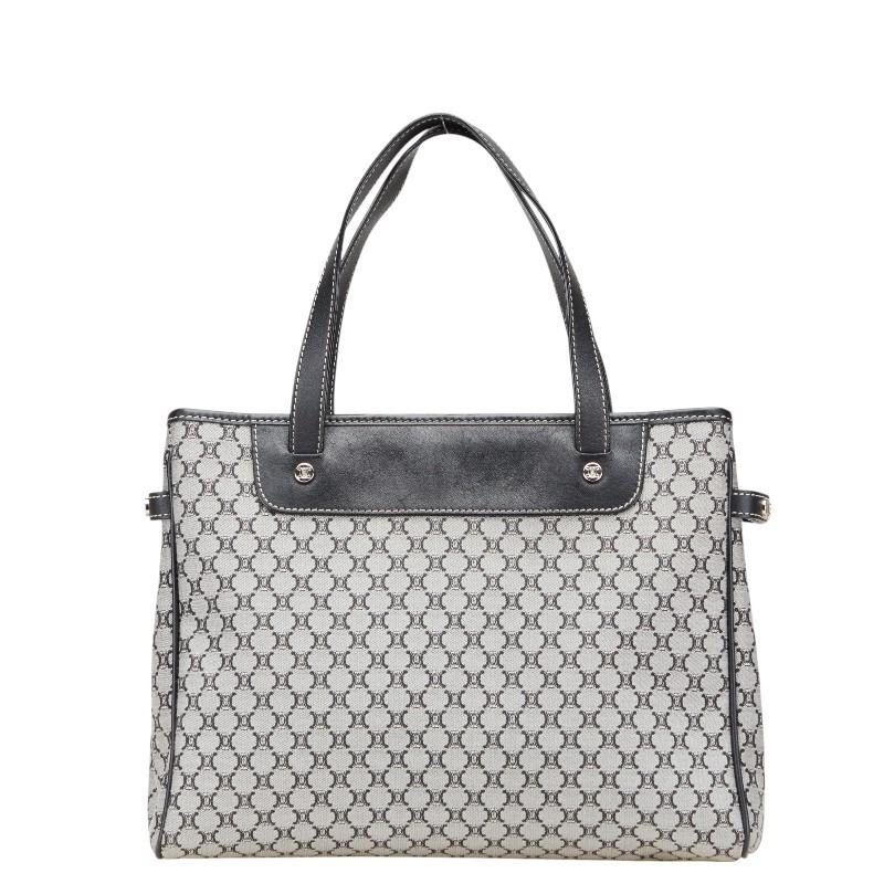 セリーヌ マカダム ハンドバッグ トートバッグ グレー ブラック