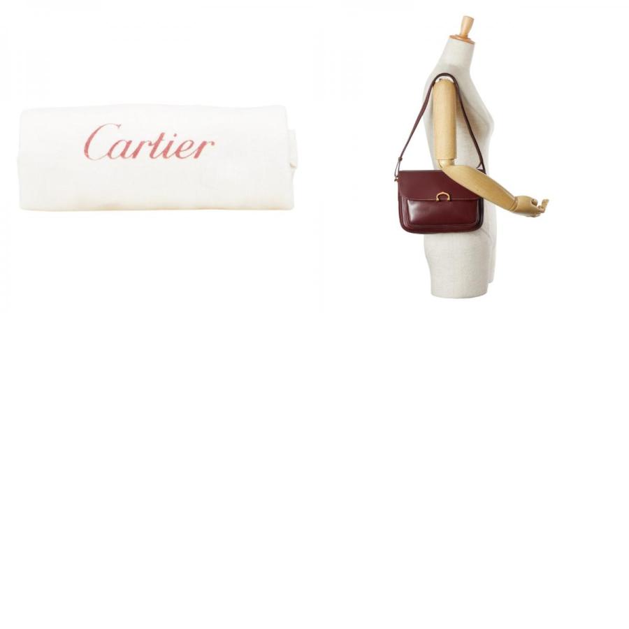 Cartier カルティエ マストライン ショルダーバッグ ワインレッド  