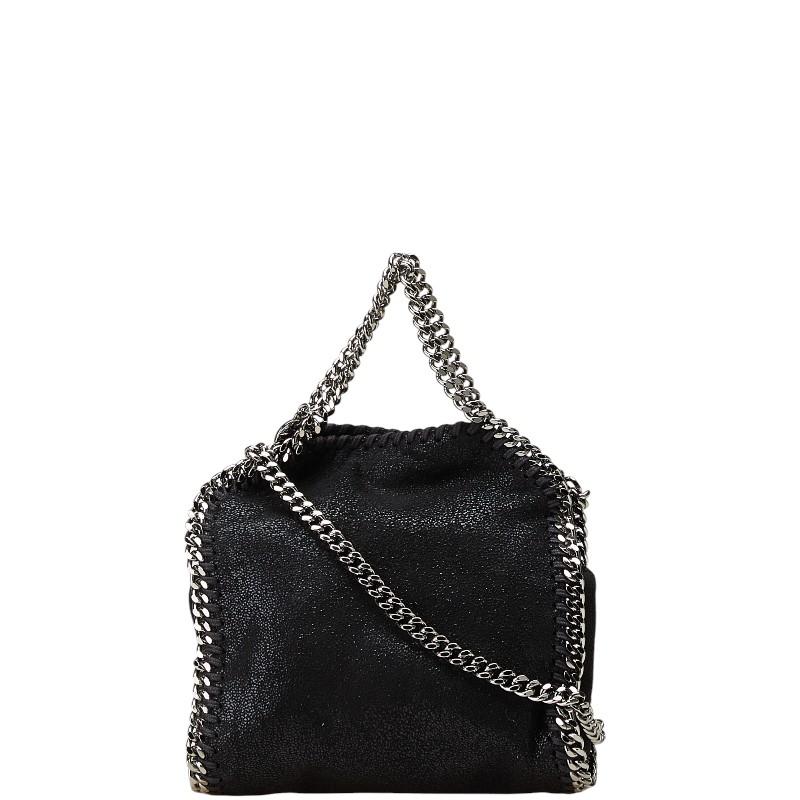 Stella McCartney ステラマッカートニー ファラベラ 2WAYチェーンショルダー ポリエステル 黒 ステラマッカートニー ファラベラ チェーン ハンドバッグ ショルダー