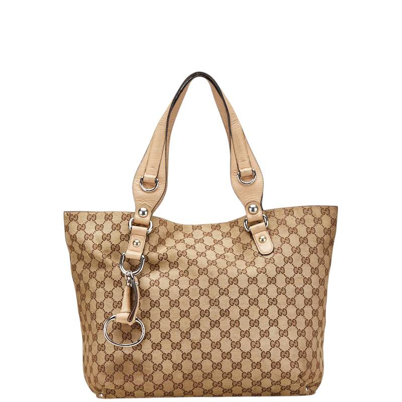 GUCCI シェリーライン　レザー　トートバッグ　ブラウン　ロゴ　ハンドバッグ 楽天市場】【一部難有】GUCCI グッチ オールドグッチ トート