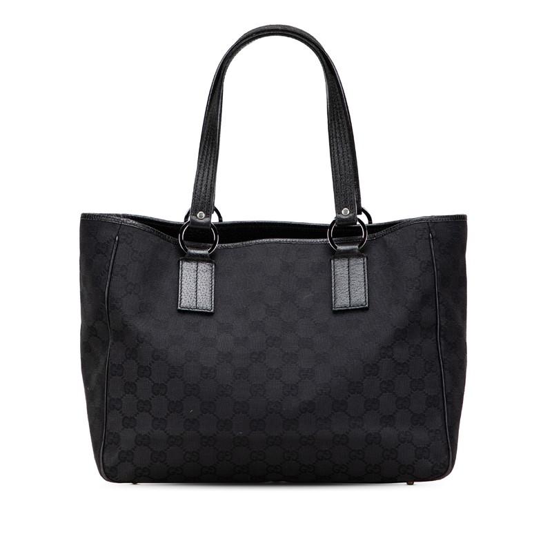 トート・ハンドバッグ GUCCI グッチ ブラック シルバー金具 GGキャンバス GUCCI グッチ GGキャンバス トートバッグ ハンドバッグ ブラック