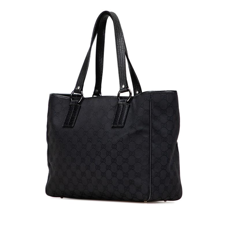 GUCCI グッチ GGキャンバス トートバッグ ハンドバッグ ブラック