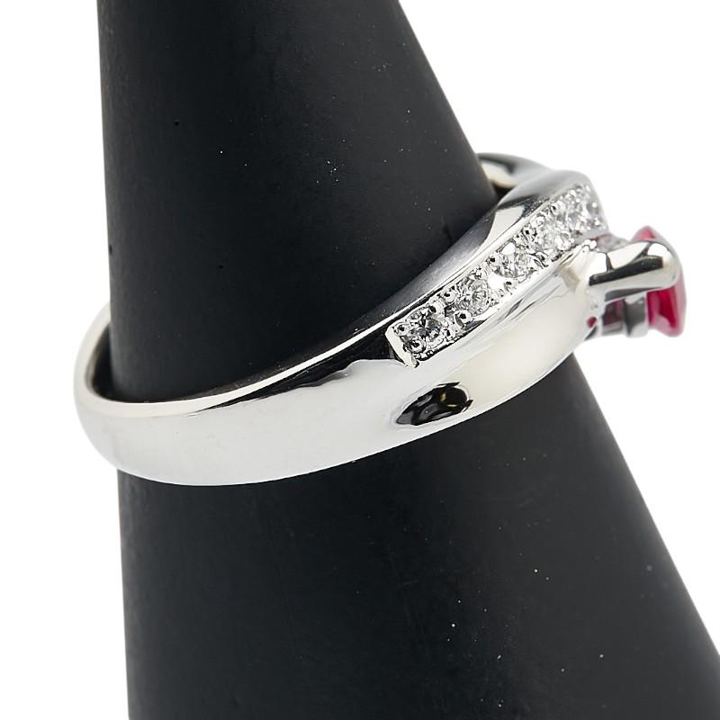 Pt900 プラチナ ルビー0.58ct ダイヤ0.16ct リング 指輪 レディース  