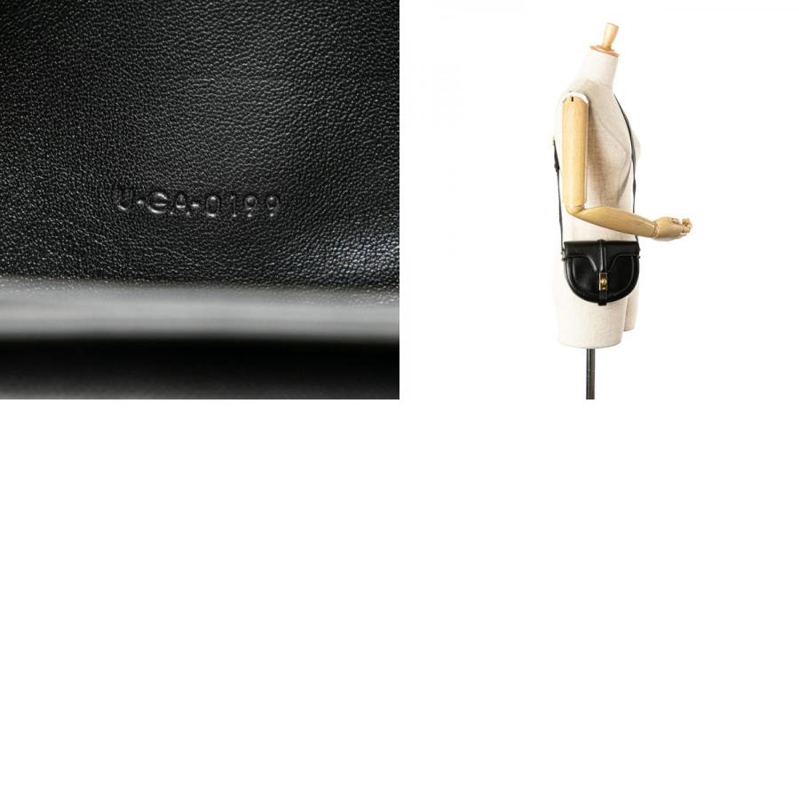 セリーヌ / CELINE　16 セーズ ブザス スモール / ショルダーバッグ　18801　レザー　ブラック 【中古】 CELINE（セリーヌ） バッグ ショルダーバッグ スモール ブザス 16