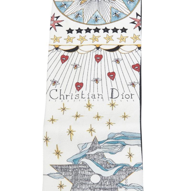 Christian Dior ミッツァ スカーフ L'Etoile ディオール ミッツァ L'Etoile レトワール スカーフ ホワイト マルチ