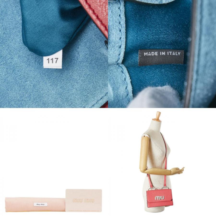 miu ミュウミュウ ロゴ 斜め掛け ショルダーバッグ 5BH087